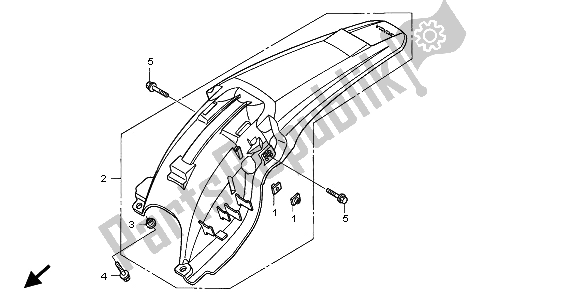 Todas las partes para Guardabarros Trasero de Honda CRF 450X 2009