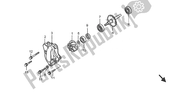 Wszystkie części do Pompa Wodna Honda CR 85 RB LW 2005