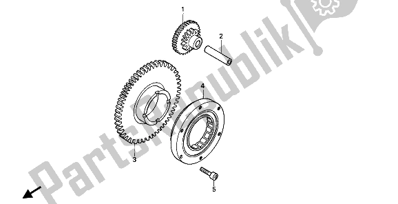 All parts for the Starting Clutch of the Honda CBR 600F 1991