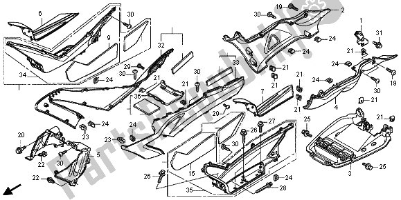 Todas las partes para Peldaño Y Bajo Cubierta de Honda FJS 600D 2011