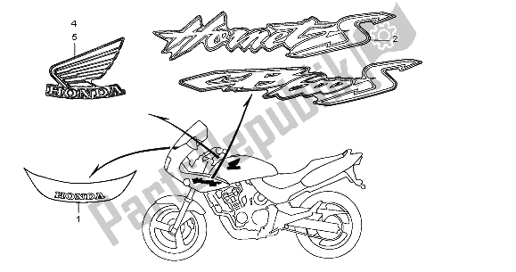 All parts for the Mark of the Honda CB 600F2 Hornet 2000