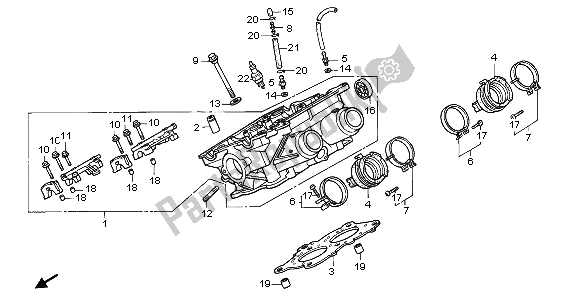 Todas las partes para Culata Derecha de Honda ST 1100A 1998