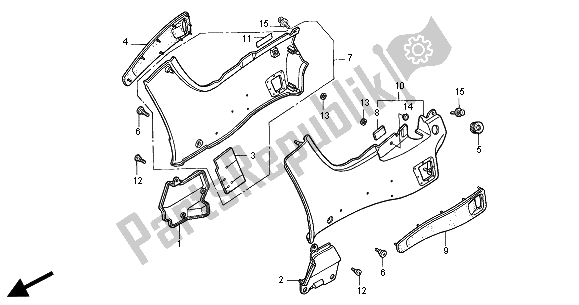 Todas las partes para Cubierta Lateral de Honda ST 1100 2001