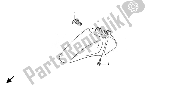 All parts for the Front Fender of the Honda SH 125 2010