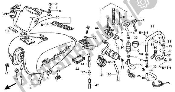 Todas las partes para Tanque De Combustible Y Bomba De Combustible de Honda VT 750 DC 2001