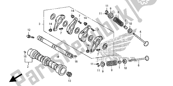 Tutte le parti per il Albero A Camme E Valvola del Honda NC 700 SA 2012