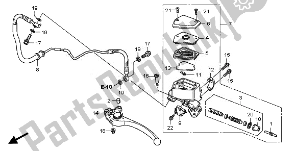 All parts for the Clutch Master Cylinder of the Honda VFR 1200F 2011