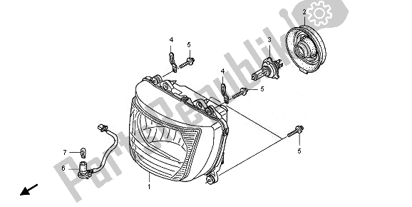 Wszystkie części do Reflektor Honda CB 1300 SA 2010