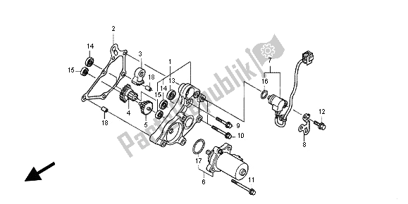 All parts for the Reduction Gear of the Honda NC 700 XD 2012