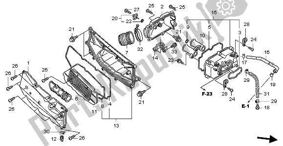 Toutes les pièces pour le Purificateur D'air du Honda FJS 400A 2009