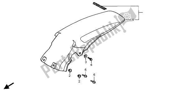 Todas las partes para Guardabarros Trasero de Honda CR 500R 2000