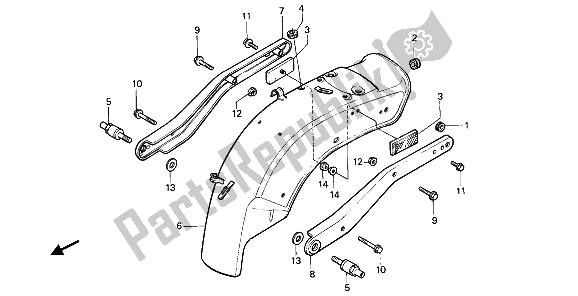Todas las partes para Guardabarros Trasero de Honda CMX 450C 1986