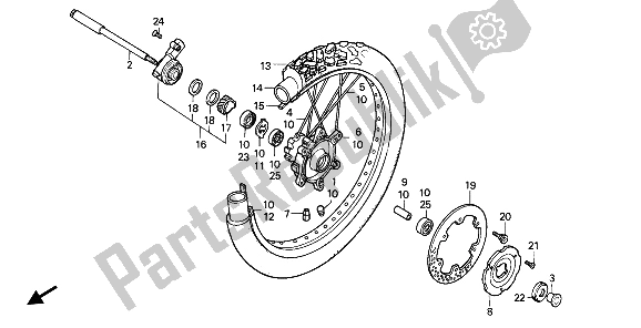 Todas las partes para Rueda Delantera de Honda XL 600V Transalp 1991