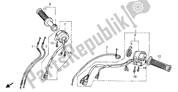 Toutes les pièces pour le Interrupteur Et Câble du Honda VFR 750F 1995