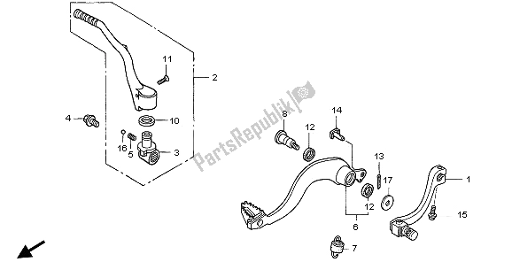 Tutte le parti per il Pedale del Honda CR 250R 2006