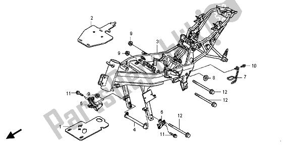 Wszystkie części do Korpus Ramy Honda CBR 125 RS 2013