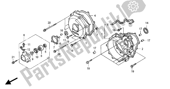 Wszystkie części do Pokrywa Sprz? G? A Honda ST 1100A 2000