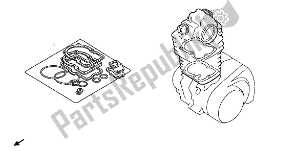 All parts for the Eop-1 Gasket Kit A of the Honda FMX 650 2007