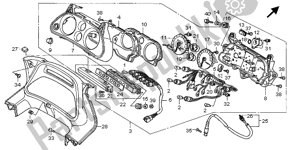 Todas las partes para Metro (kmh) de Honda CBR 1000F 1995