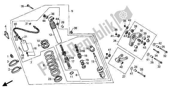 Todas las partes para Cojín Trasero de Honda CR 80R 1989