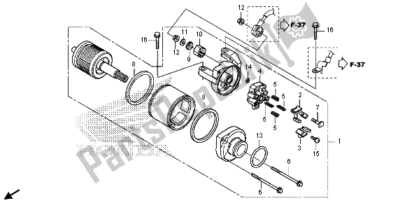 Todas las partes para Motor De Arranque de Honda CRF 250L 2013