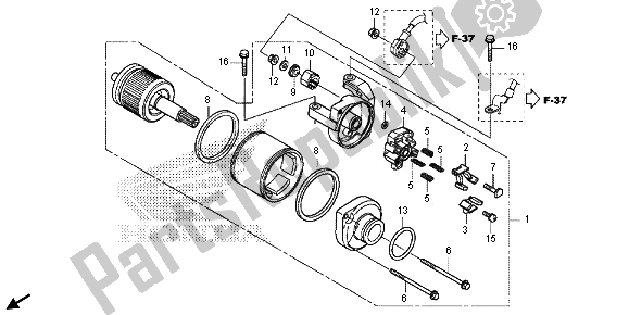 Todas las partes para Motor De Arranque de Honda CRF 250L 2013