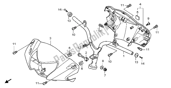 Tutte le parti per il Maniglia E Coperchio Della Maniglia del Honda NHX 110 WH 2013