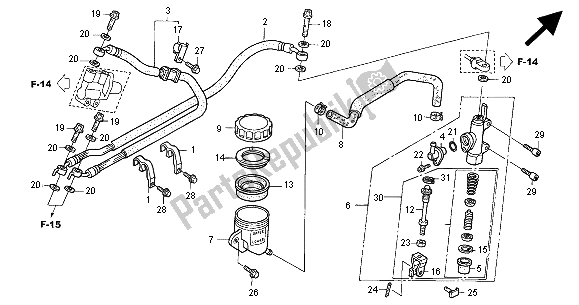 Tutte le parti per il Rr. Pompa Freno del Honda CBR 1100 XX 2000