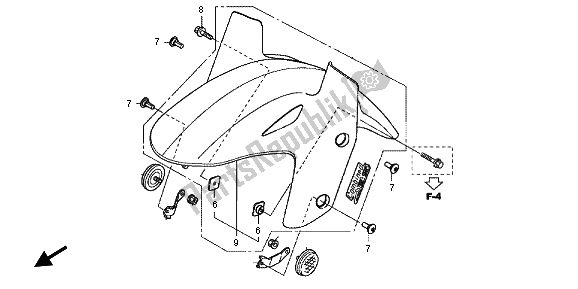 Wszystkie części do Przedni B? Otnik Honda VFR 800X 2013