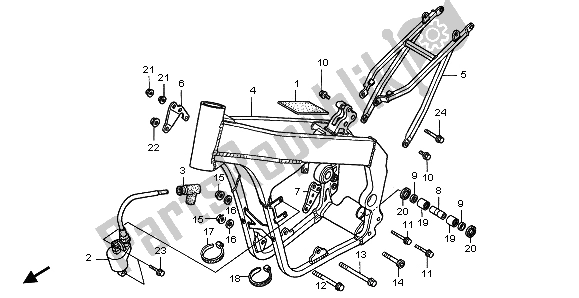 Todas las partes para Cuerpo Del Marco de Honda CR 250R 1997