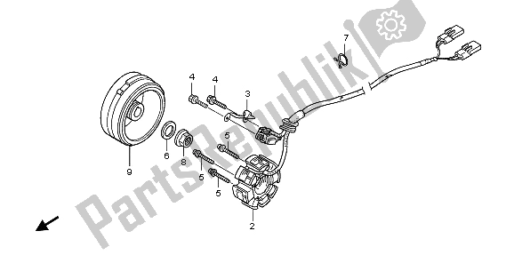 All parts for the Generator of the Honda CRF 250R 2006