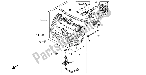 Todas las partes para Faro (reino Unido) de Honda VFR 750F 1989