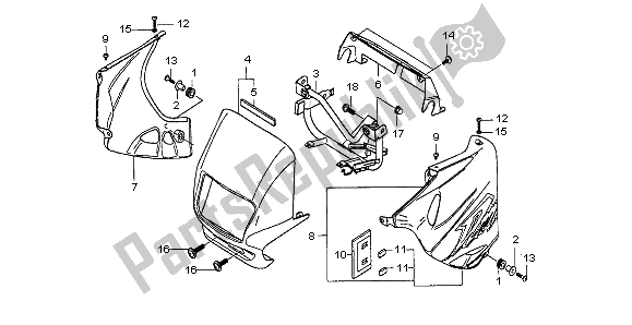 Todas las partes para Capucha de Honda NX 650 1996
