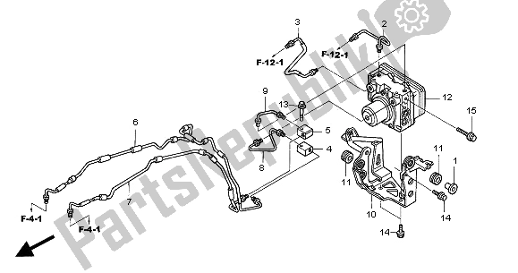 All parts for the Abs Modulator of the Honda CB 1300A 2005