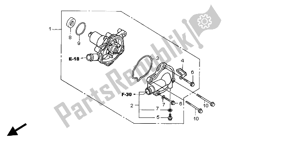 Todas las partes para Bomba De Agua de Honda XL 650V Transalp 2004