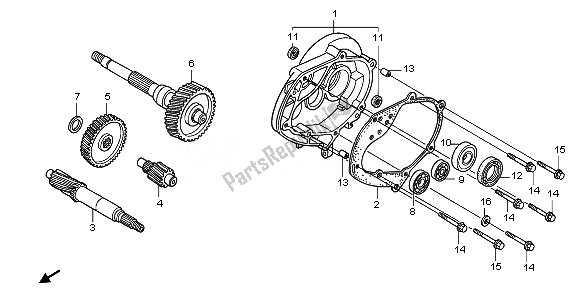 All parts for the Transmission of the Honda PES 150R 2010