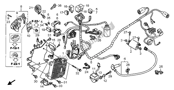 All parts for the Wire Harness of the Honda NPS 50 2011