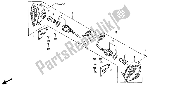 Todas las partes para Guiño de Honda CN 250 1 1994