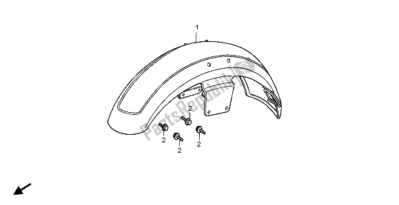 Tutte le parti per il Parafango Anteriore del Honda VT 1100C 1995