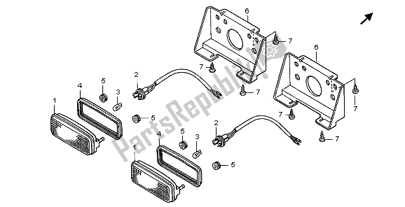 Todas las partes para Luz De La Cola de Honda TRX 450 FE Fourtrax Foreman ES 2003