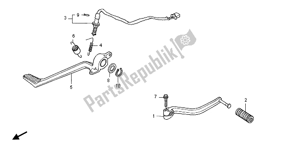 Tutte le parti per il Pedale Del Freno E Cambio Pedale del Honda CBR 1100 XX 2005