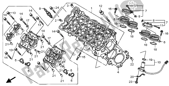 Todas las partes para Cabeza De Cilindro de Honda CBR 600 RR 2010