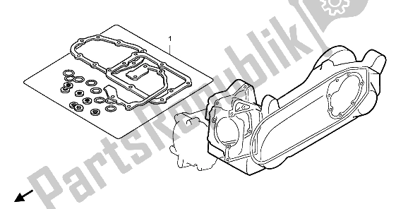 Tutte le parti per il Kit Di Guarnizioni Eop-2 B del Honda SH 150 2007