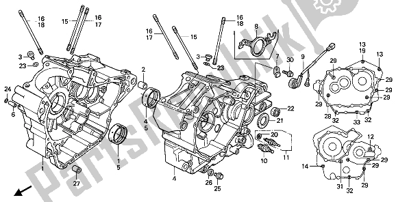 Toutes les pièces pour le Carter du Honda XL 600V Transalp 1993