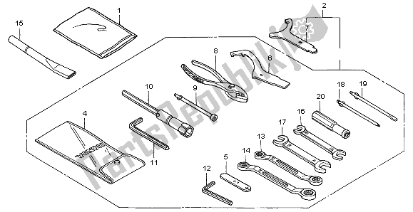 All parts for the Tools of the Honda VFR 800 2002