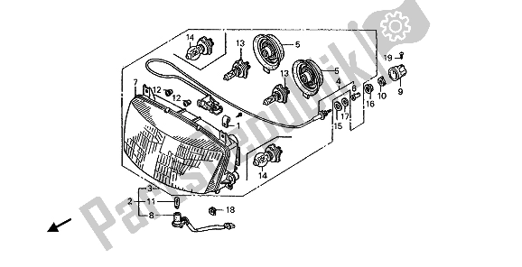 Todas las partes para Faro (eu) de Honda ST 1100 1992