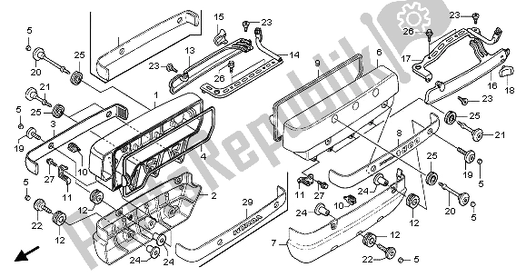 All parts for the Cylinder Head Cover of the Honda GL 1800A 2002