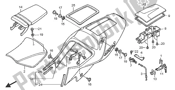 Todas las partes para Asiento Y Capota de Honda VTR 1000 SP 2005