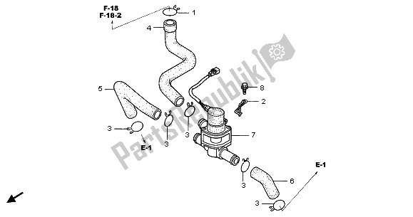 Tutte le parti per il Controllo Iniezione Aria. Valvola del Honda CBR 900 RR 2003