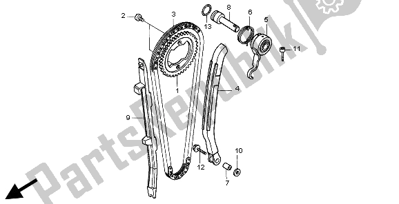 Tutte le parti per il Catena A Camme E Tenditore del Honda XR 600R 1995